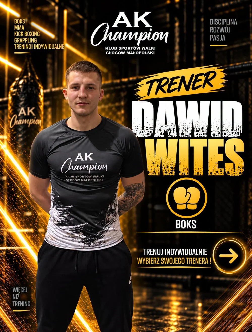 Trener Dawid Wites — Boks. Trenuj indywidualnie, wybierz swojego trenera.