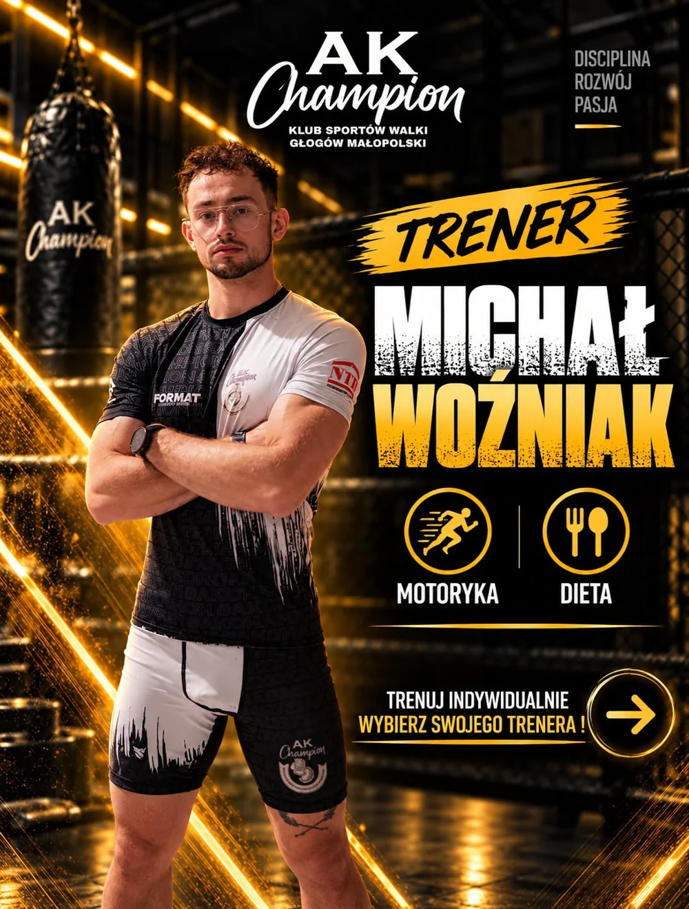 Trener Michał Woźniak — Motoryka · Dieta. Trenuj indywidualnie, wybierz swojego trenera.
